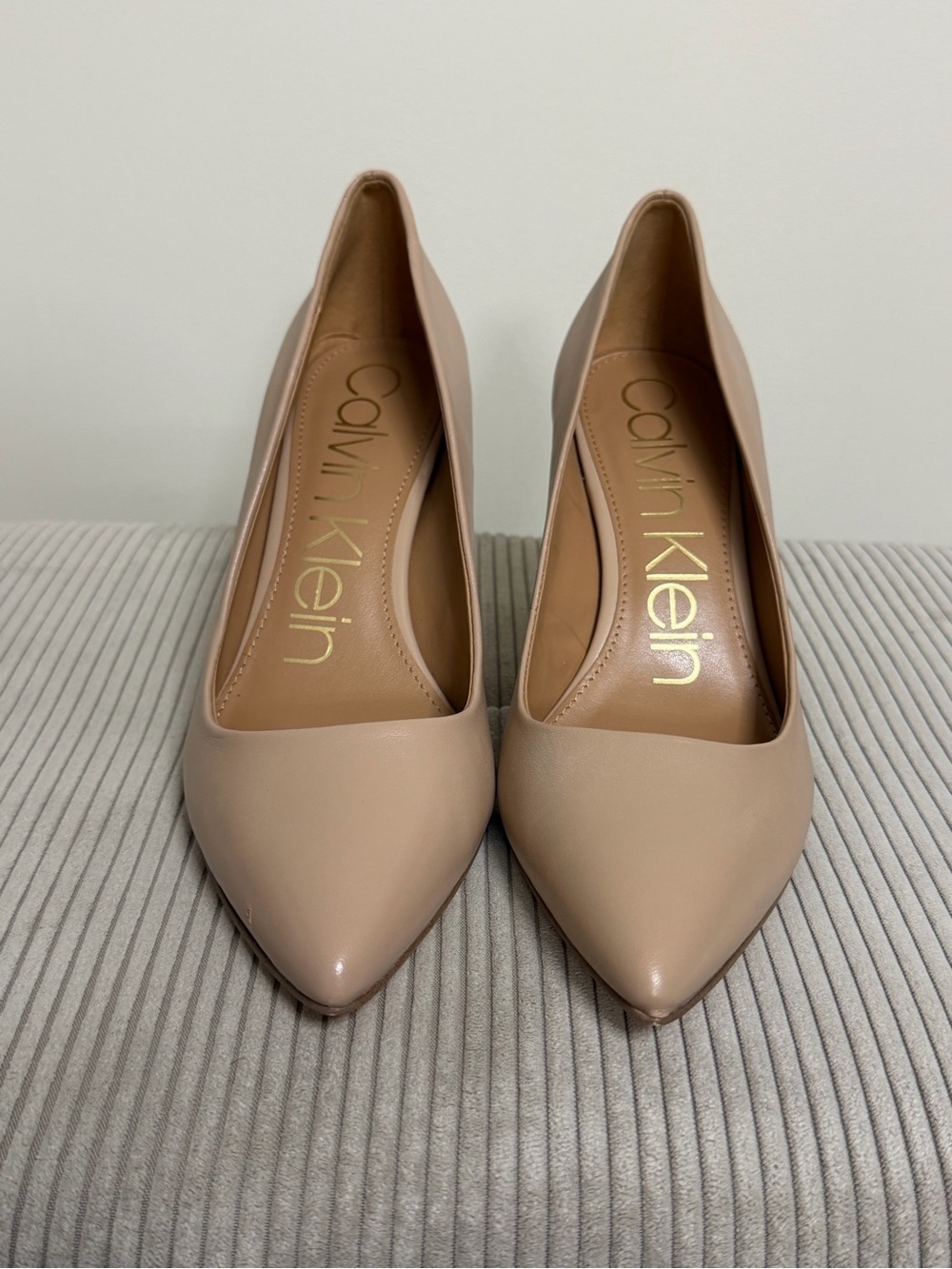 NWOT Calvin Klein Beige Nude Pointed-Toe Pumps